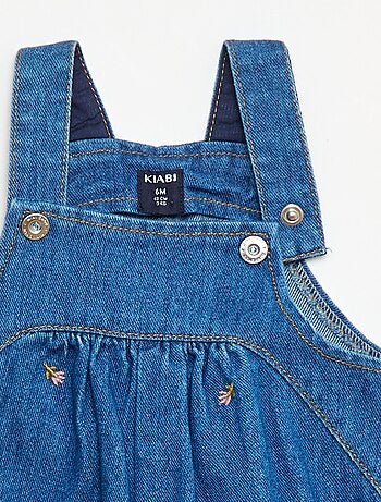 Salopette en jean à motif