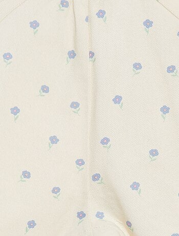 Salopette longue en denim avec imprimé