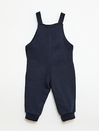 Salopette longue en molleton avec bretelles ajustables