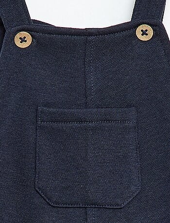 Salopette longue en molleton avec bretelles ajustables