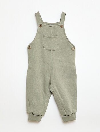 Salopette longue en molleton avec bretelles ajustables