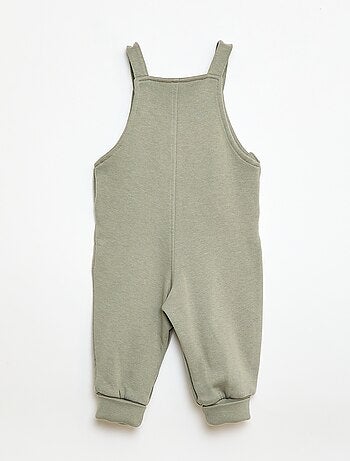 Salopette longue en molleton avec bretelles ajustables