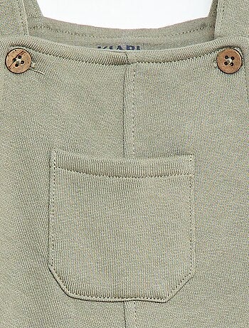 Salopette longue en molleton avec bretelles ajustables