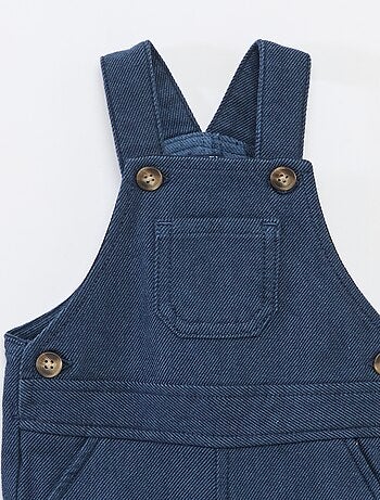 Salopette longue en twill avec poche poitrine