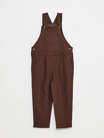 Salopette longue en twill avec poche poitrine