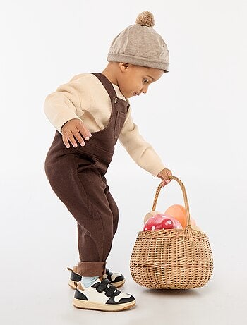 Salopette longue en twill avec poche poitrine