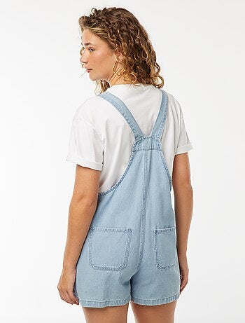 Salopette short avec bretelles nouées