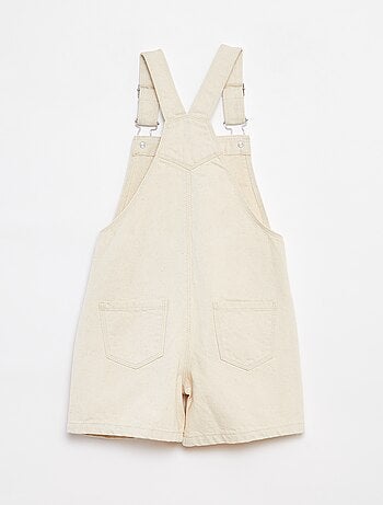 Salopette short en jean avec poche poitrine