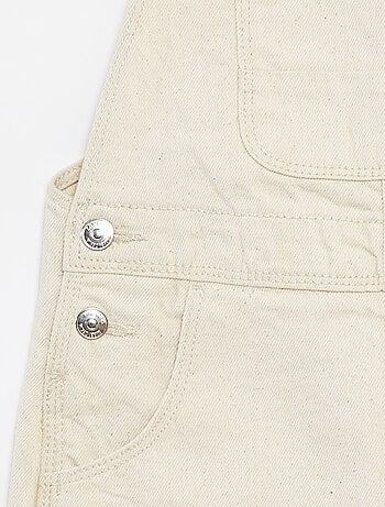 Salopette short en jean avec poche poitrine