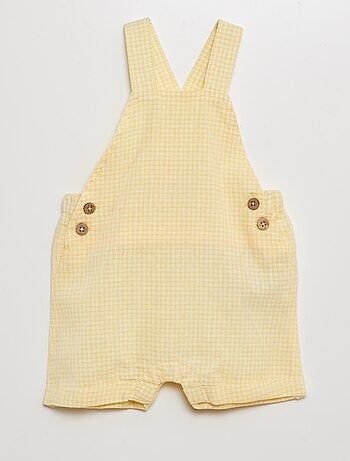 Salopette short en lin mélangé