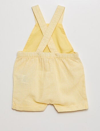 Salopette short en lin mélangé