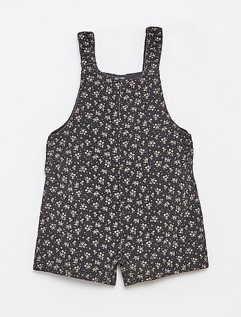 Salopette short imprimé en velours