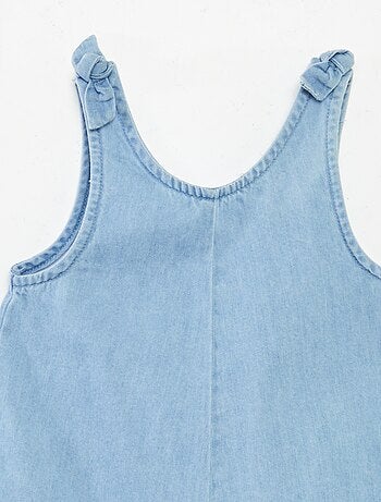 Salopette volantée en denim
