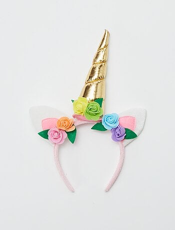 Serre-tête licorne à fleurs