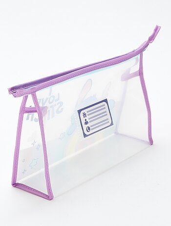 Set trousse de toilette + brosse à cheveux + serviette 'Stitch' 'Disney' - 3 pièces