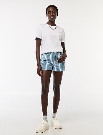 Short à rayures