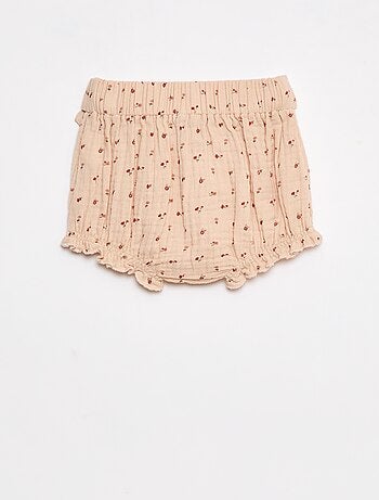 Short à taille élastiquée avec ceinture à nouer