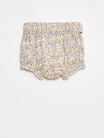 Short à taille élastiquée avec ceinture à nouer