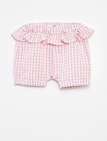 Short à volants et imprimé vichy 'Name It'