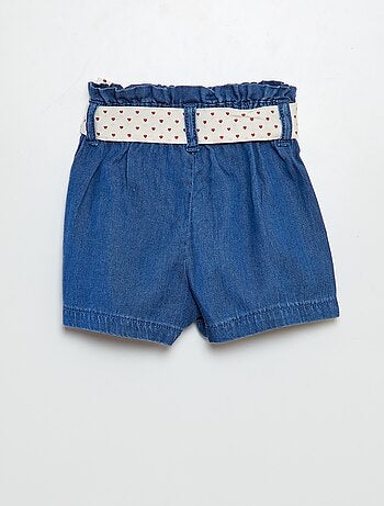 Short avec ceinture à motif