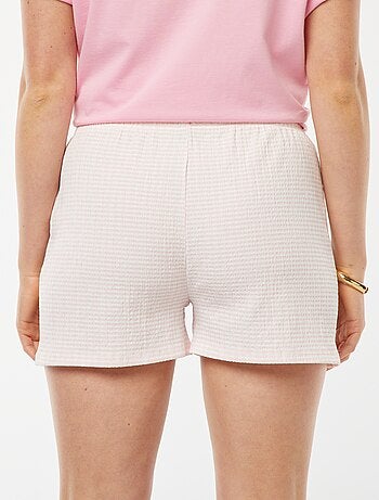 Short avec liens à nouer et imprimé vichy