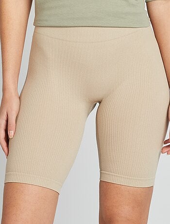 Short cycliste en maille côtelée