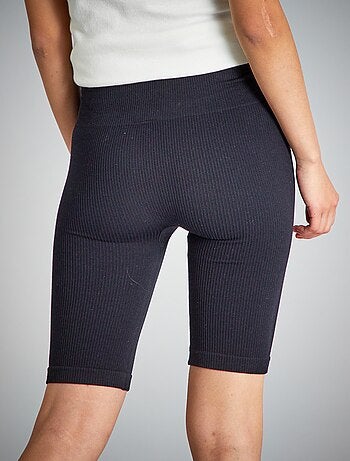Short cycliste en maille côtelée
