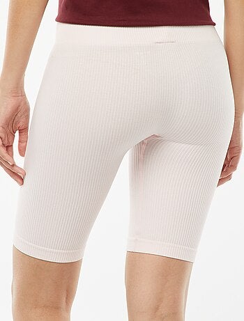 Short cycliste en maille côtelée