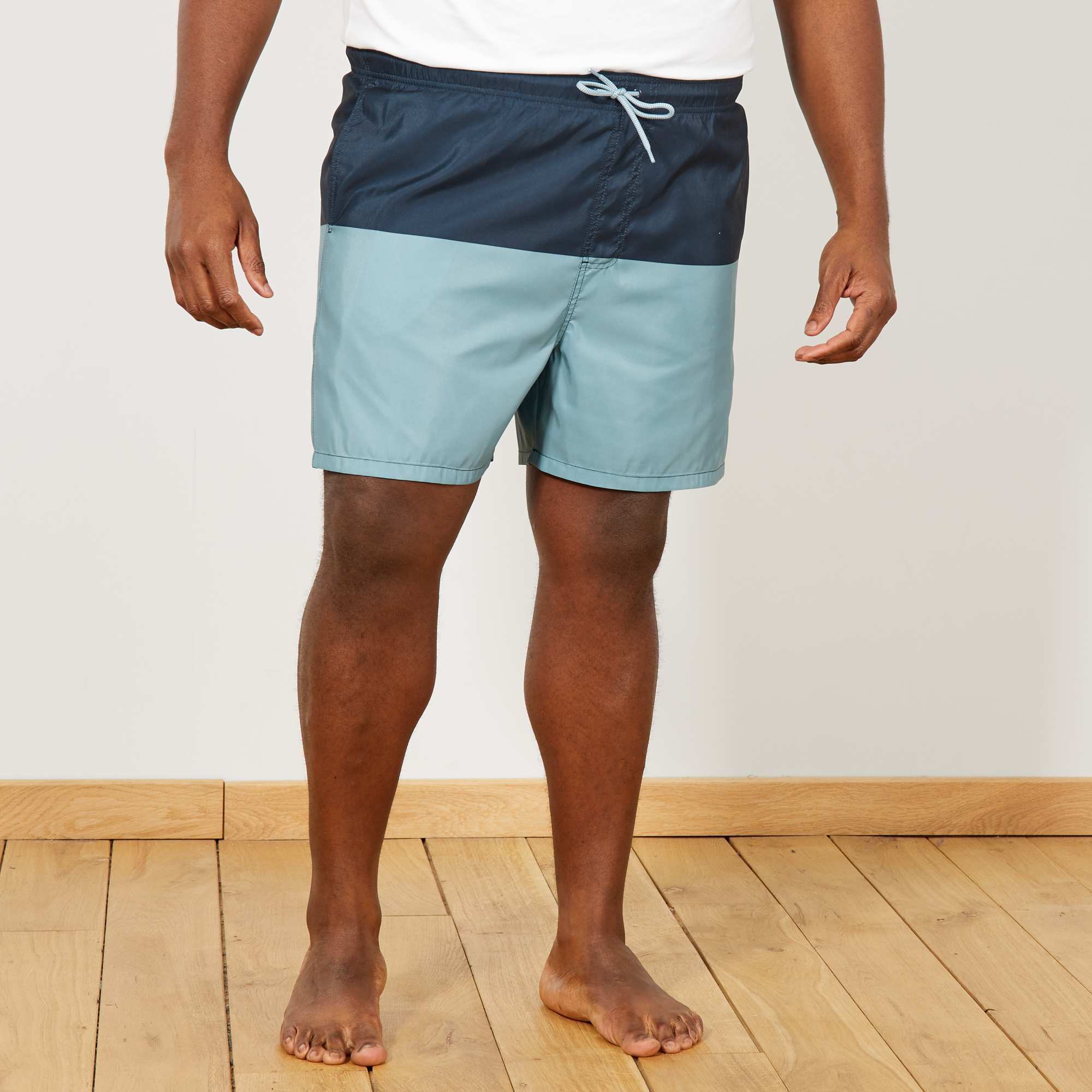 Maillot De Bain Grande Taille Kiabi Short de bain color bloc Grande taille homme - bleu - Kiabi - 15,00€