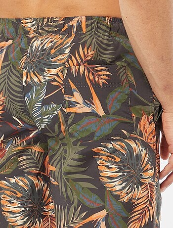 Short de bain imprimé tropical