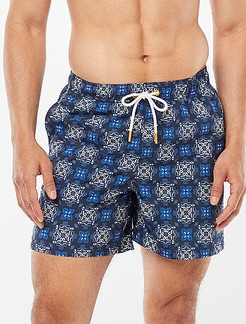 Short de bain motifs pochoirs