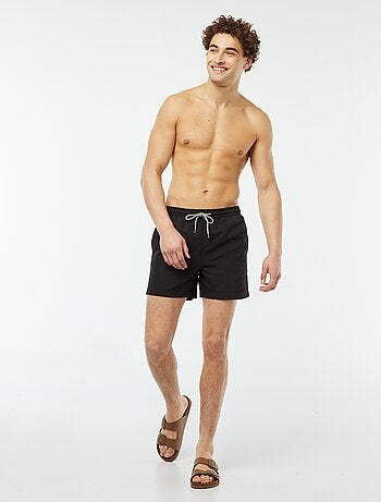 Short de bain uni avec cordons