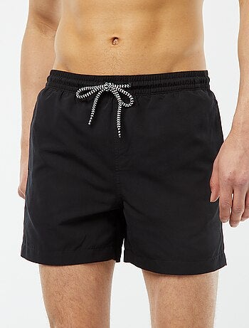 Short de bain uni avec cordons