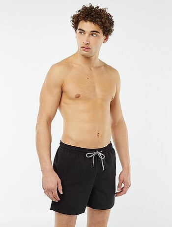 Short de bain uni avec cordons