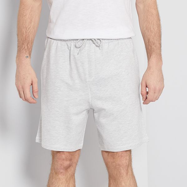 Short de nuit Homme - gris clair chiné - Kiabi - 10,00€