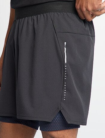Short de sport 2-en-1