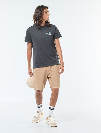 Short de sport avec poches en maille fantaisie