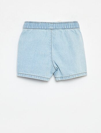 Short en denim avec taille élastiquée