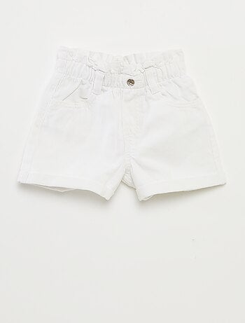 Short en jean avec revers à la base
