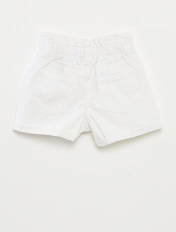 Short en jean avec revers à la base