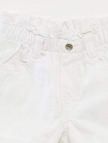 Short en jean avec revers à la base