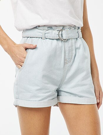 Short en jean taille haute
