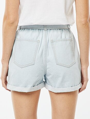 Short en jean taille haute