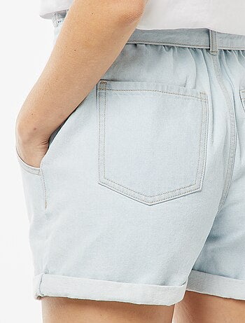 Short en jean taille haute