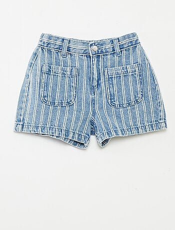Short en jean taille haute
