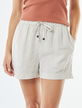 Short en lin mélangé