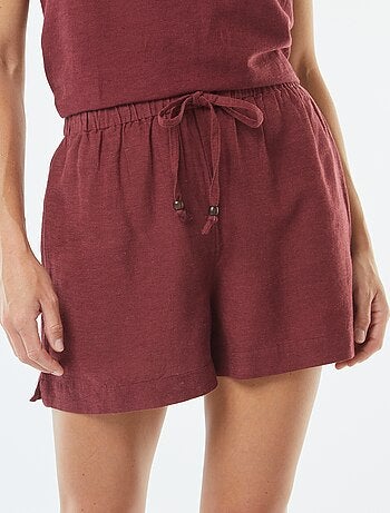 Short en lin mélangé