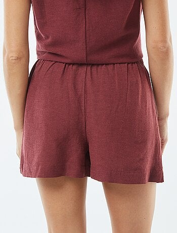 Short en lin mélangé