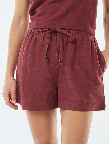 Short en lin mélangé