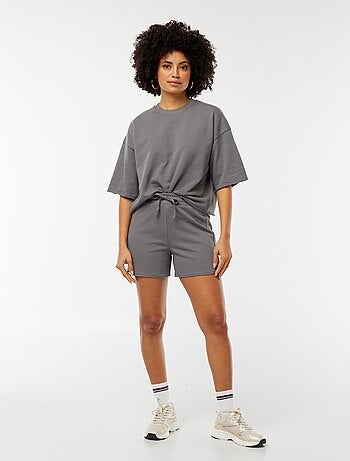 Short en molleton avec cordons